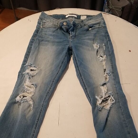 Distressed Eunina Low Rise Skinny Ankle Jeans size 7 - Picture 1 of 14